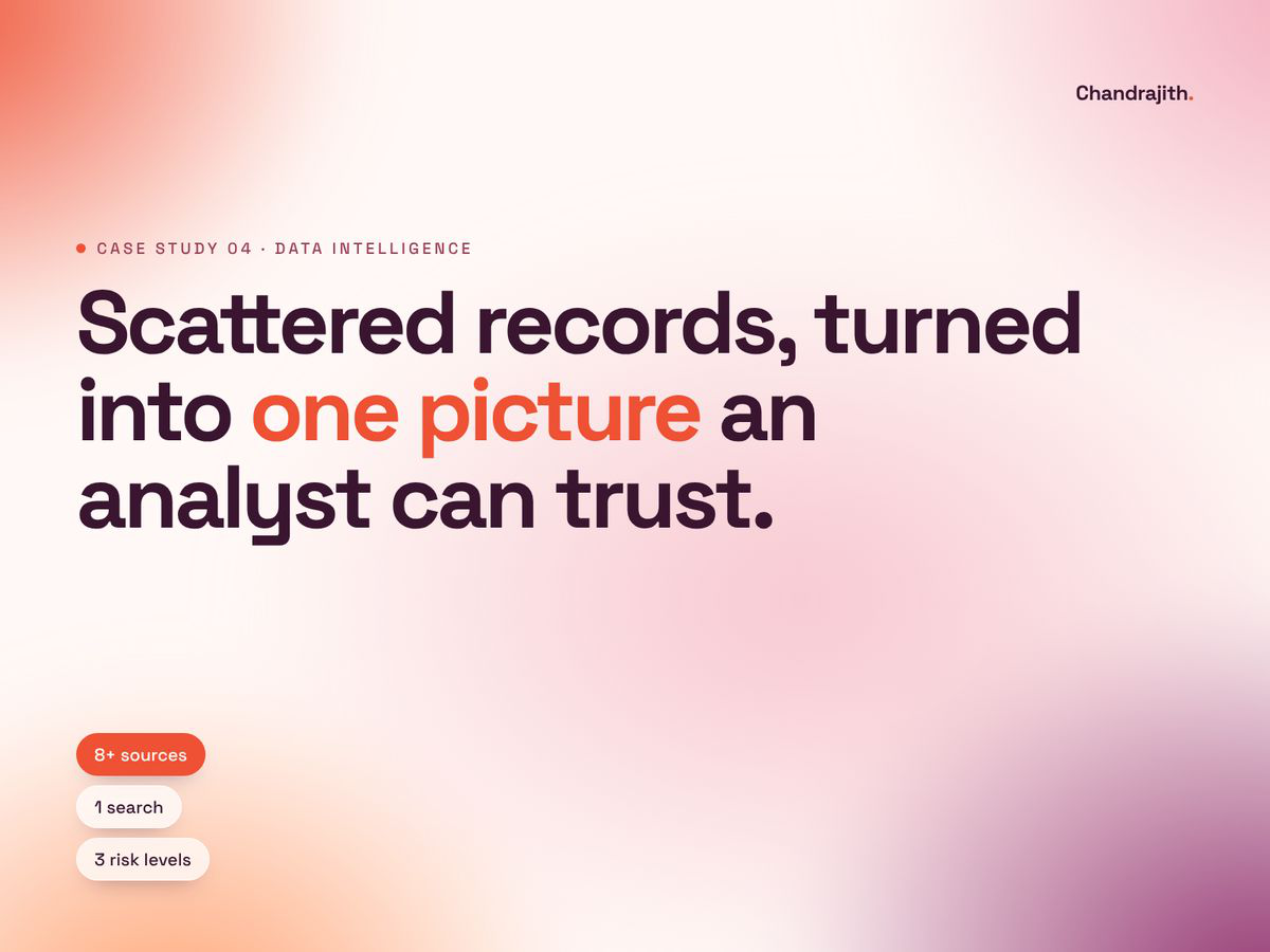 Data intelligence: one risk picture an analyst can trust